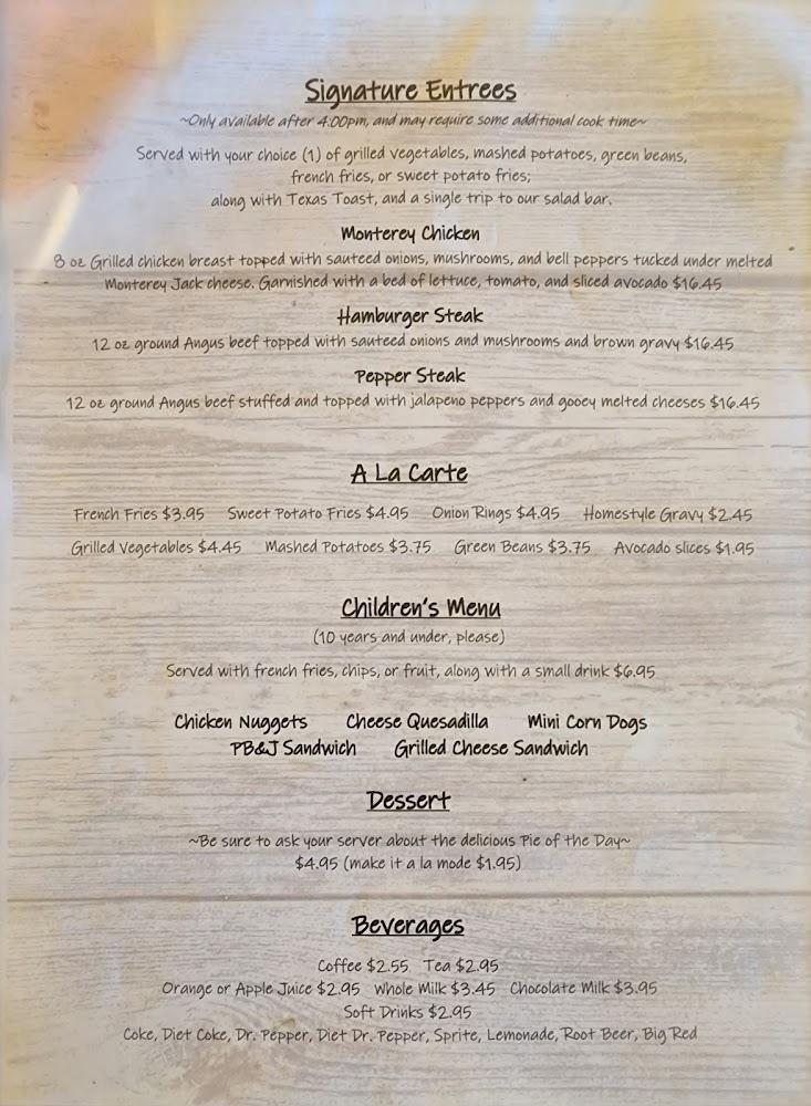 Mill Creek Cafe Menu image 1