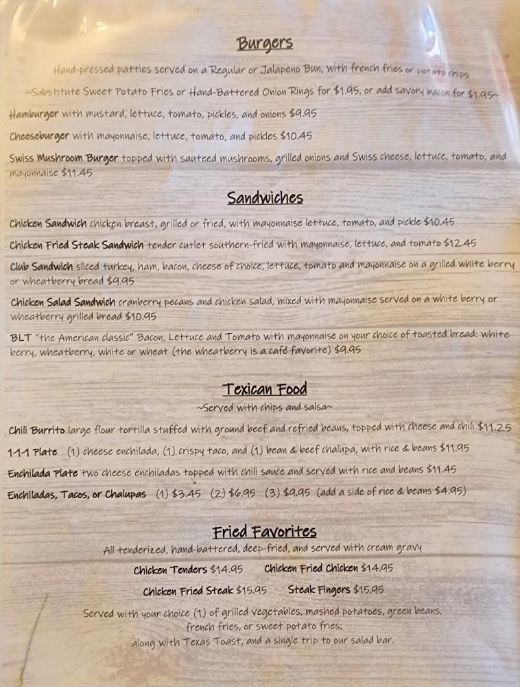 Mill Creek Cafe Menu image 2