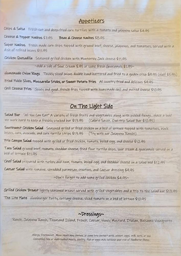 Mill Creek Cafe Menu image 3