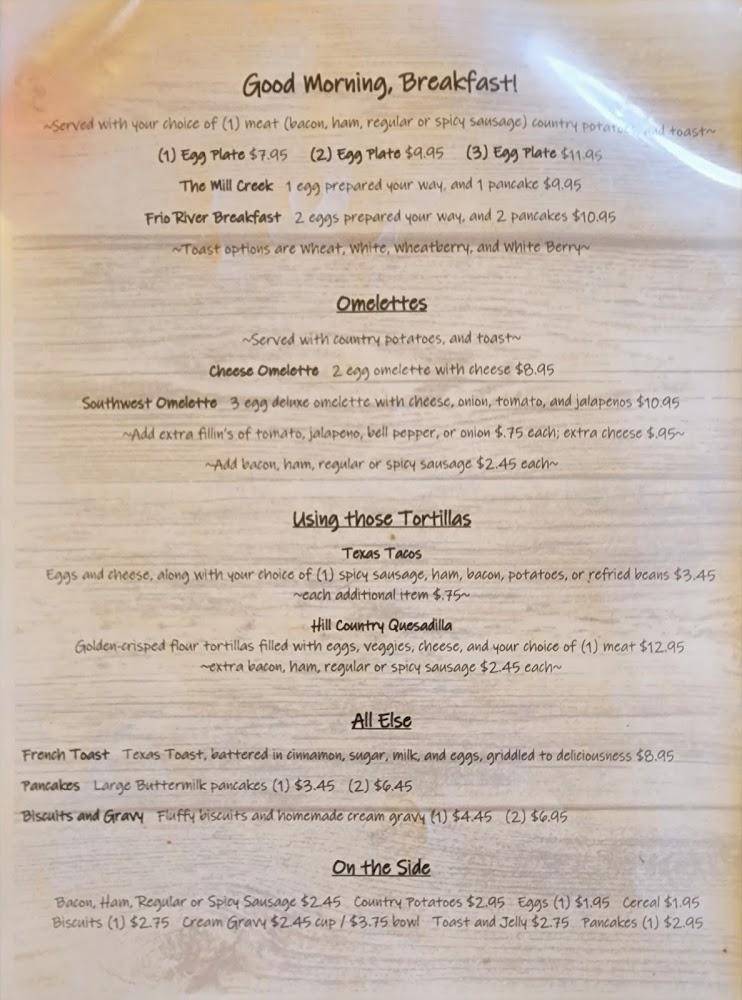 Mill Creek Cafe Menu image 4
